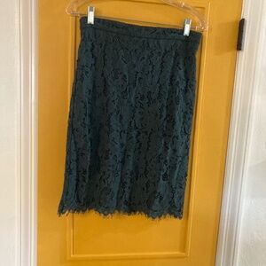 Green Skies Are Blue Floral Lace Skirt - Small